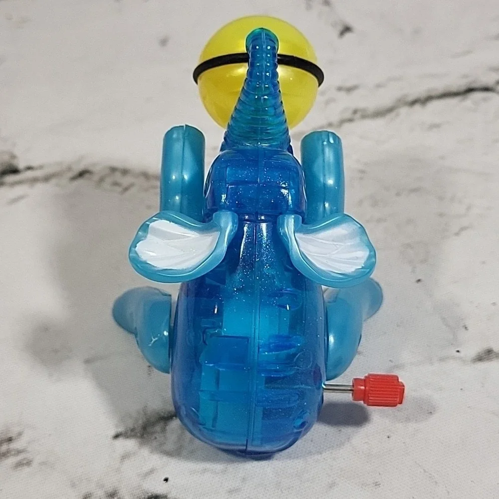 Circus Elephant‎ Wind-Up Toy Spinning Beach Ball Blue Plastic 2014 Tested Works